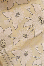 Pastel Kantha Tussar Silk Stole with Hand Embroidery - Luxurion World