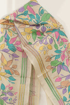 Vibrant Multicolor Hand Embroidered Tussar Silk Stole - Luxurion World