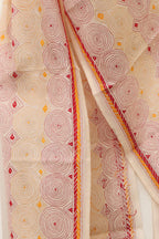 Vibrant Multicolor Hand Embroidered Tussar Silk Stole - Luxurion World