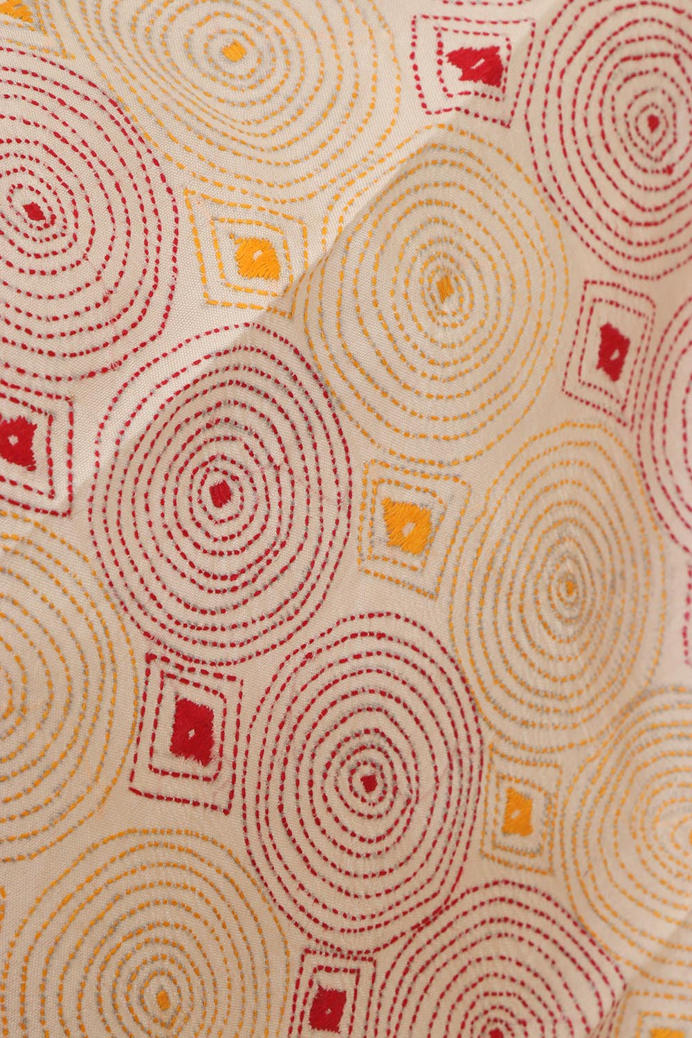 Vibrant Multicolor Hand Embroidered Tussar Silk Stole - Luxurion World