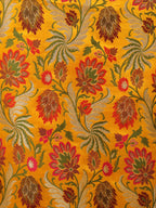 Yellow Banarasi Kimkhwab Silk Meenakari Suit With Yellow Georgette Sequins Dupatta - Luxurion World