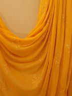 Yellow Banarasi Kimkhwab Silk Meenakari Suit With Yellow Georgette Sequins Dupatta - Luxurion World