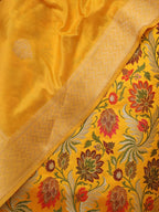 Yellow Banarasi Kimkhwab Silk Meenakari Suit With Yellow Handloom Banarasi Katan Silk Dupatta - Luxurion World