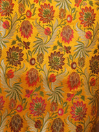 Yellow Banarasi Kimkhwab Silk Meenakari Suit With Yellow Handloom Banarasi Katan Silk Dupatta - Luxurion World