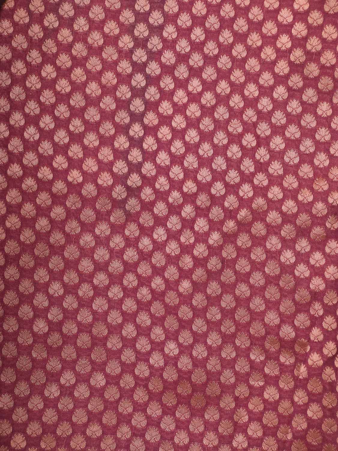 Purple Banarasi Silk Suit With Maroon Banarasi Silk Meenakari Dupatta - Luxurion World