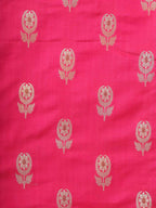 Pink Banarasi Silk Suit With Blue Banarasi Silk Meenakari Dupatta - Luxurion World