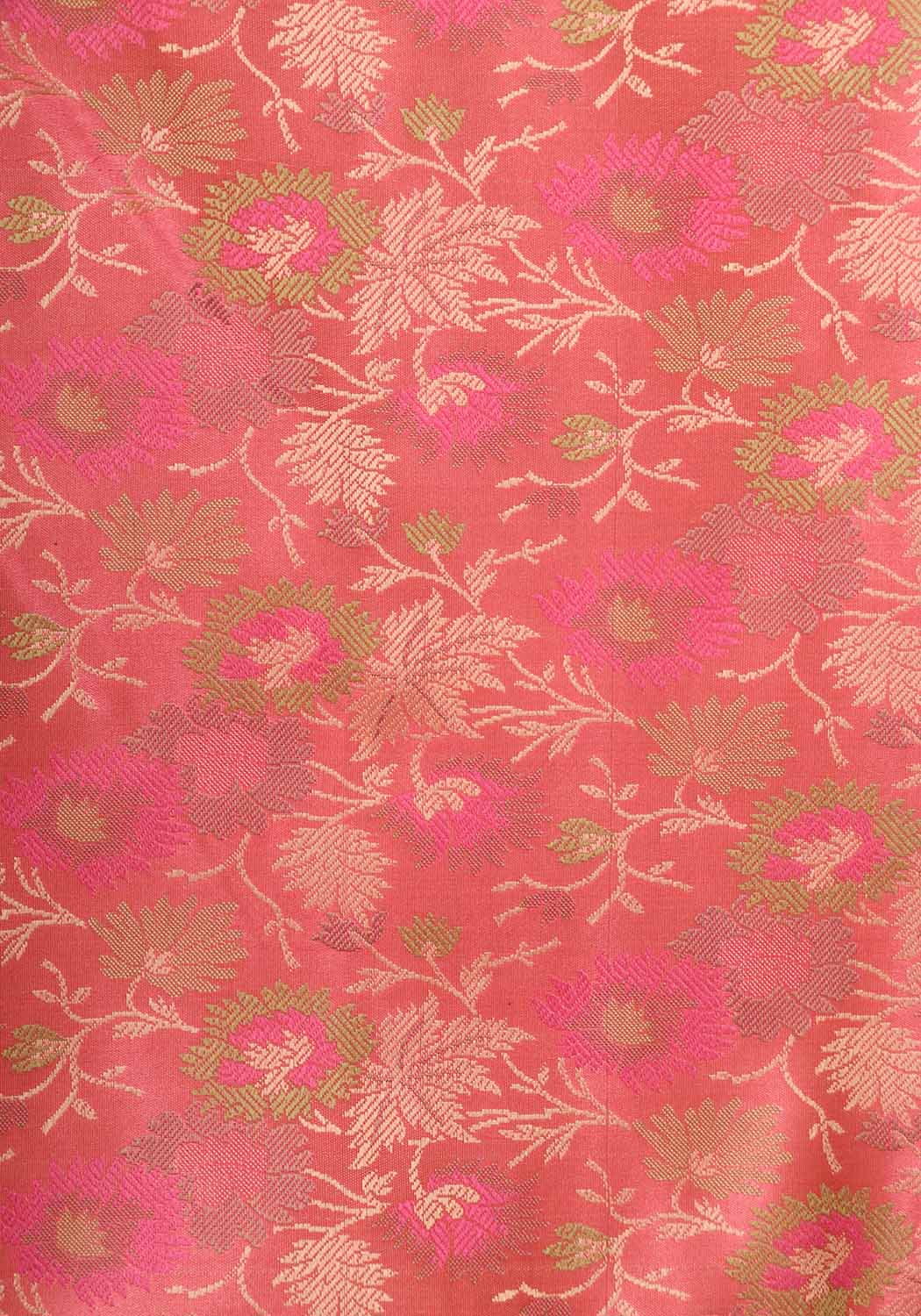 Pink Banarasi Silk Tanchui Jamawar Suit With Blue Banarasi Silk Meenakari Dupatta - Luxurion World