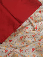 Maroon Plain Silk Suit With Digital Printed Patola Design Tussar Silk Dupatta - Luxurion World