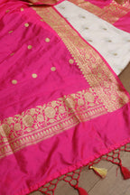 Dyeable Banarasi Silk Suit With Banarasi Pure Katan Silk Kadwa Dupatta - Luxurion World