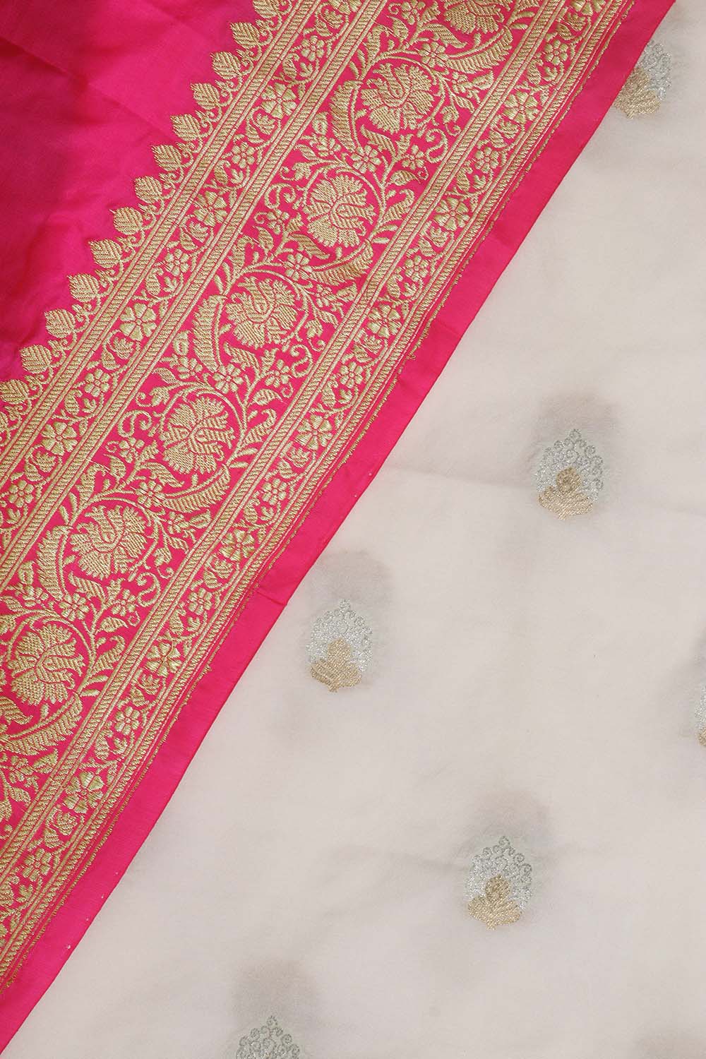 Dyeable Banarasi Silk Suit With Banarasi Pure Katan Silk Kadwa Dupatta - Luxurion World
