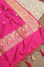 Dyeable Banarasi Silk Suit With Banarasi Pure Katan Silk Kadwa Dupatta - Luxurion World