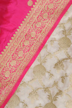 Dyeable Banarasi Silk Suit With Banarasi Pure Katan Silk Kadwa Dupatta - Luxurion World
