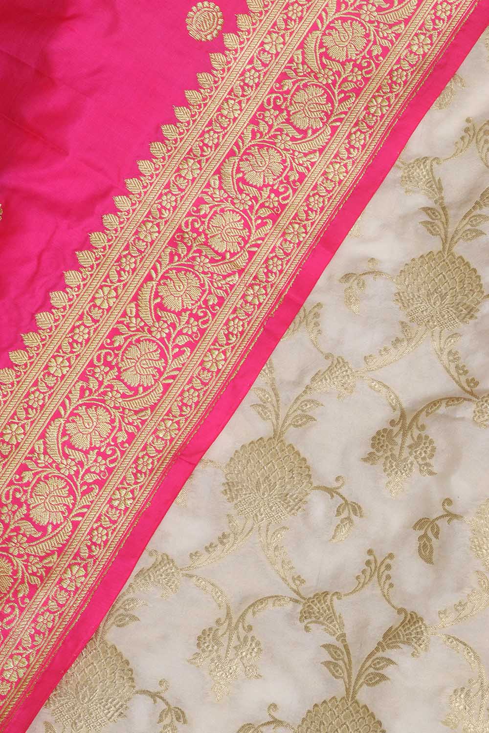 Dyeable Banarasi Silk Suit With Banarasi Pure Katan Silk Kadwa Dupatta - Luxurion World