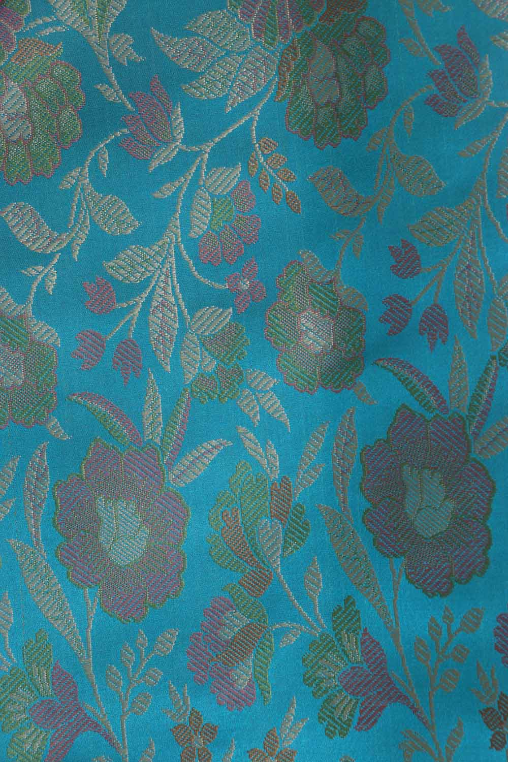 Blue Banarasi Silk Tanchui Jamawar Suit With Banarasi Pure Katan Silk Kadwa Dupatta - Luxurion World