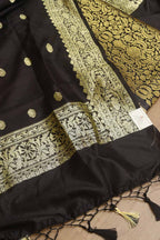 Black Banarasi Silk Brocade Suit With Banarasi Pure Katan Silk Kadwa Dupatta - Luxurion World