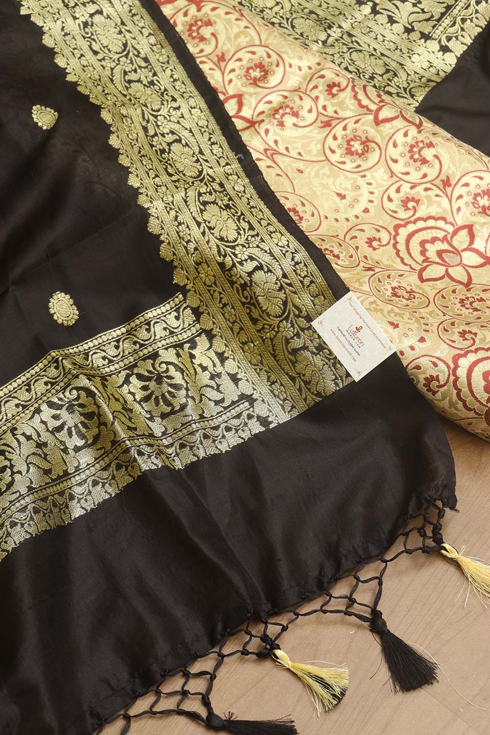 Pastel Banarasi Kimkhwab Silk Meenakari Suit With Banarasi Pure Katan Silk Kadwa Dupatta - Luxurion World