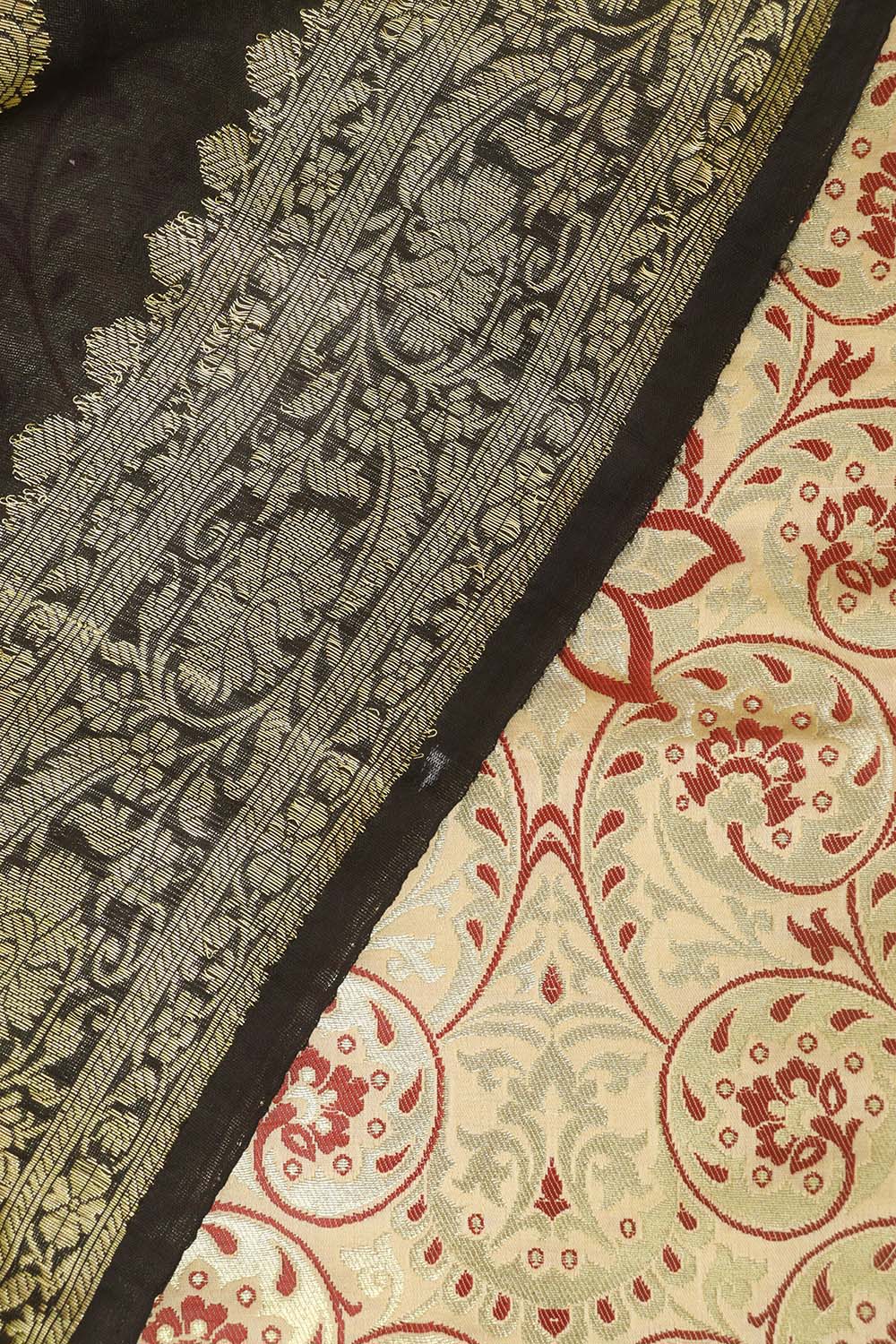 Pastel Banarasi Kimkhwab Silk Meenakari Suit With Banarasi Pure Katan Silk Kadwa Dupatta - Luxurion World