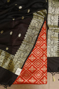 Red Banarasi Silk Suit With Banarasi Pure Katan Silk Kadwa Dupatta - Luxurion World