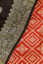 Red Banarasi Silk Suit With Banarasi Pure Katan Silk Kadwa Dupatta - Luxurion World