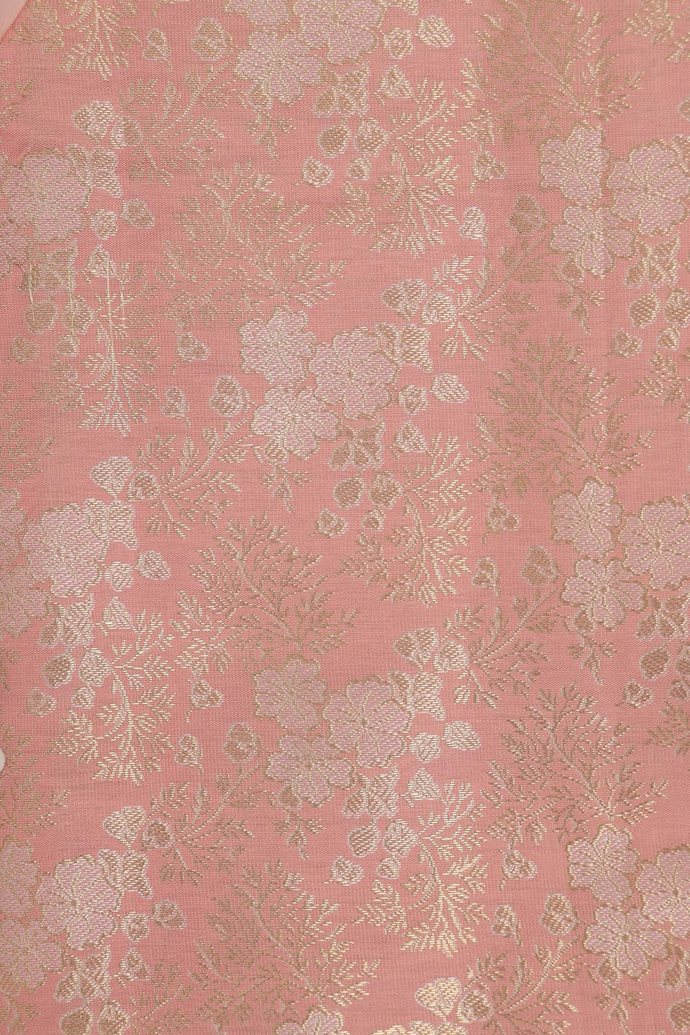Elegant Pink Banarasi Brocade Silk Suit & Silk Dupatta - Luxurion World