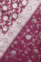 Purple Banarasi Sona Roopa Silk Suit With Banarasi Organza Dupatta - Luxurion World