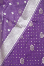 Purple Banarasi Silk Suit With Banarasi Organza Dupatta - Luxurion World