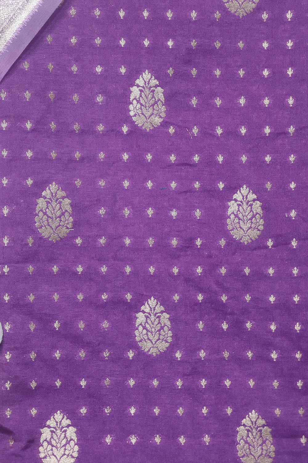 Purple Banarasi Silk Suit With Banarasi Organza Dupatta - Luxurion World