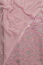 Pink Banarasi Silk Suit With Trendy Georgette Sequins Work Dupatta - Luxurion World