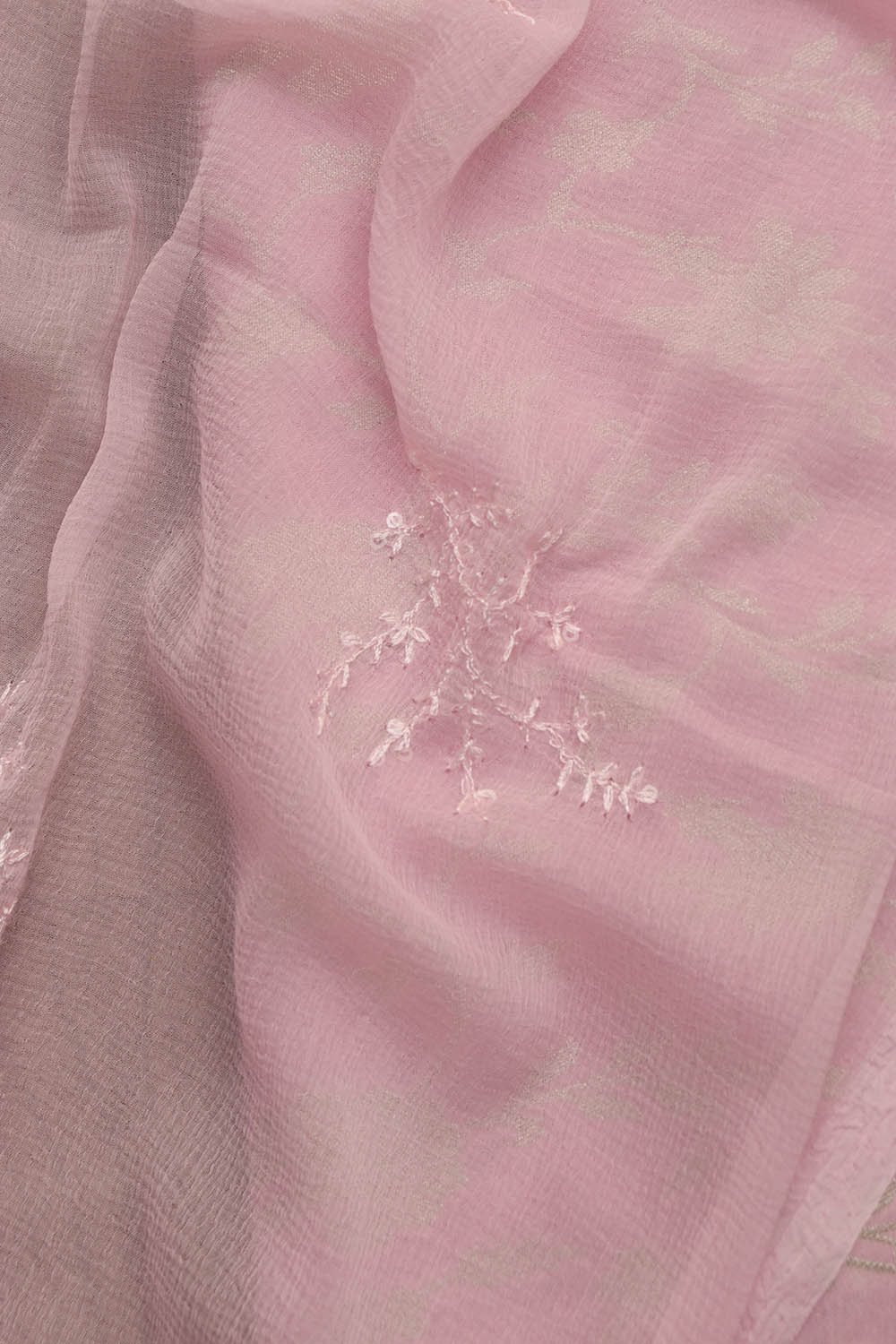 Pink Banarasi Silk Suit With Trendy Georgette Sequins Work Dupatta - Luxurion World