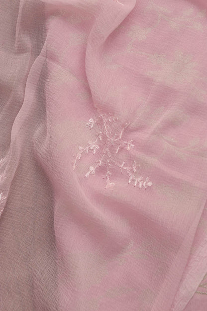 Pink Banarasi Silk Suit With Trendy Georgette Sequins Work Dupatta - Luxurion World