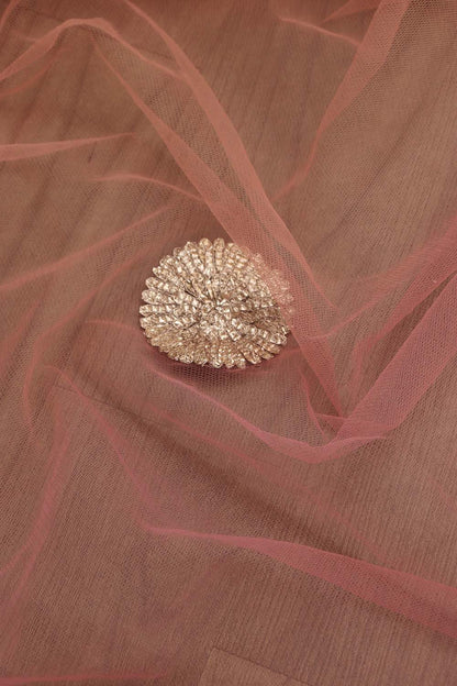 Pink Banarasi Sona Roopa Silk Suit With Pink Trendy Shaded Net Gota Work Dupatta - Luxurion World