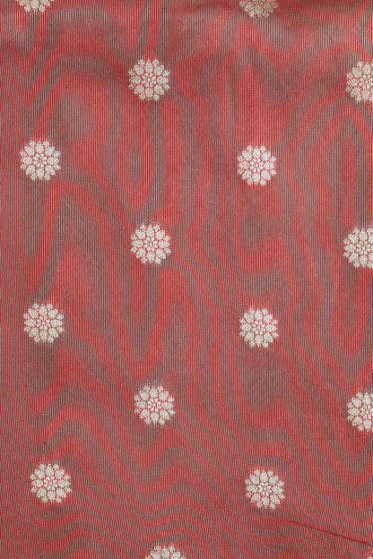 Maroon Banarasi Tissue Silk with Zari Booti Suit With Banarasi Plain Tissue Dupatta - Luxurion World