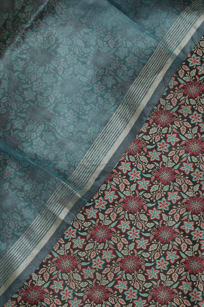 Black Banarasi Silk Tanchui Jamawar Suit With Banarasi Plain Tissue Dupatta - Luxurion World