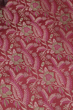 Pink Banarasi Silk Tanchui Jamawar Suit With Banarasi Plain Tissue Dupatta - Luxurion World