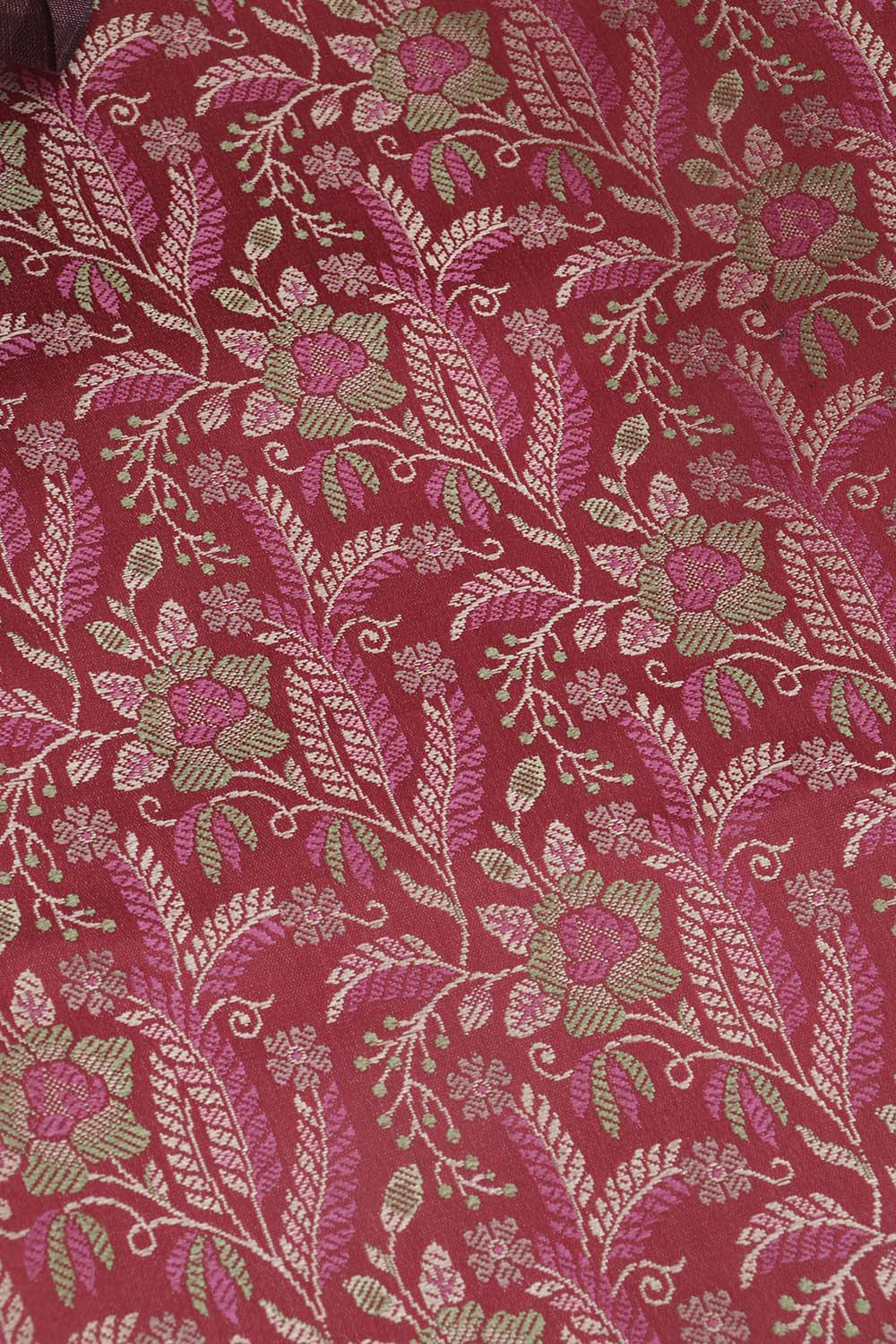 Pink Banarasi Silk Tanchui Jamawar Suit With Banarasi Plain Tissue Dupatta - Luxurion World
