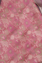Pink Banarasi Silk Tanchui Jamawar Suit With Banarasi Plain Tissue Dupatta - Luxurion World