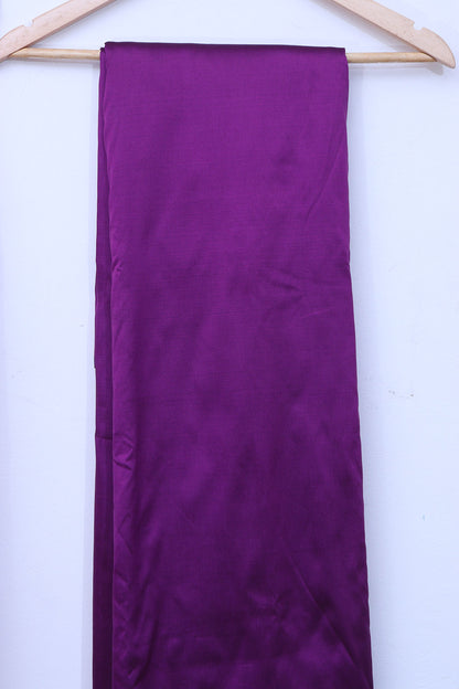 Purple Plain Silk Suit With Banarasi Bandhani Pure Georgette Dupatta - Luxurion World