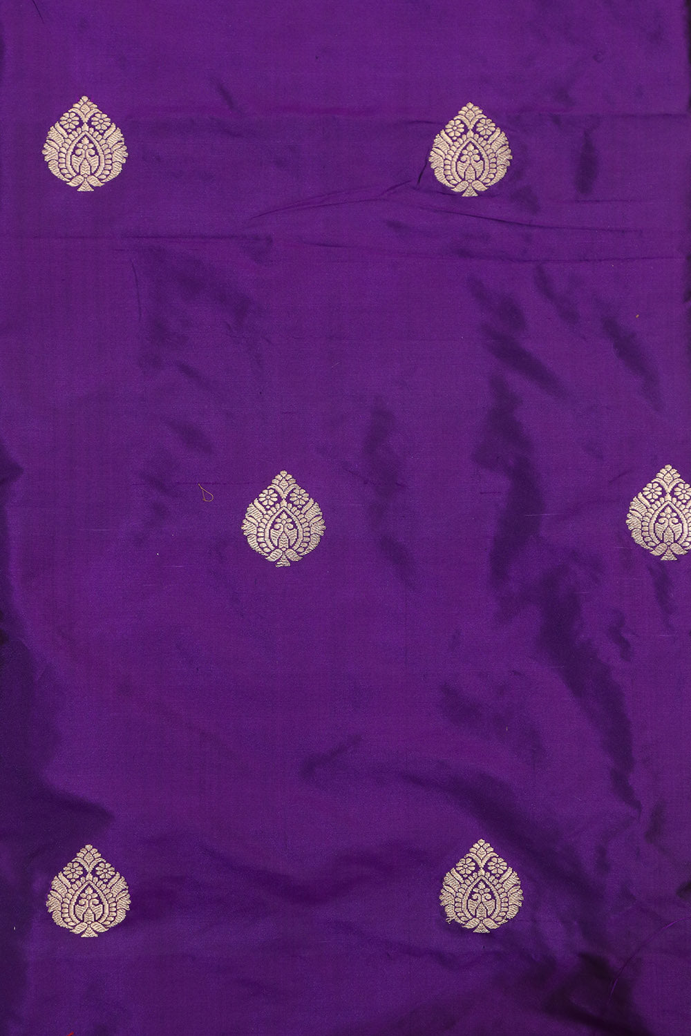 Elegant Purple Banarasi Handloom Silk Suit With Peach Banarasi Handloom Pure Georgette Brush Dye Dupatta - Luxurion World