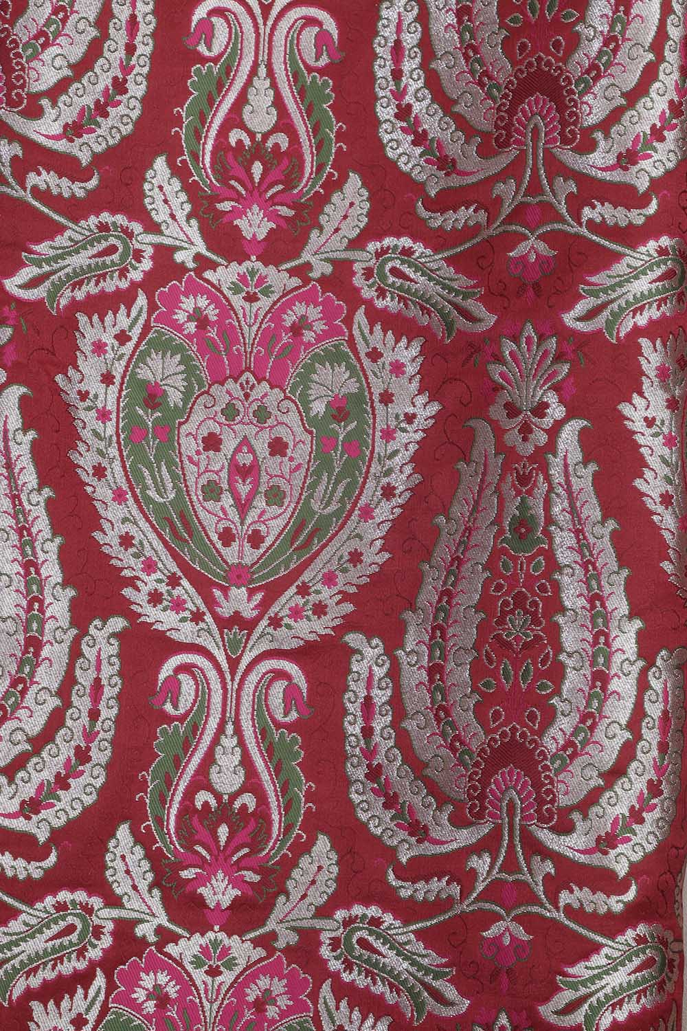 Exquisite Red Banarasi Kimkhwab Silk Meenakari Suit With Banarasi Pure Katan Silk Dupatta - Luxurion World