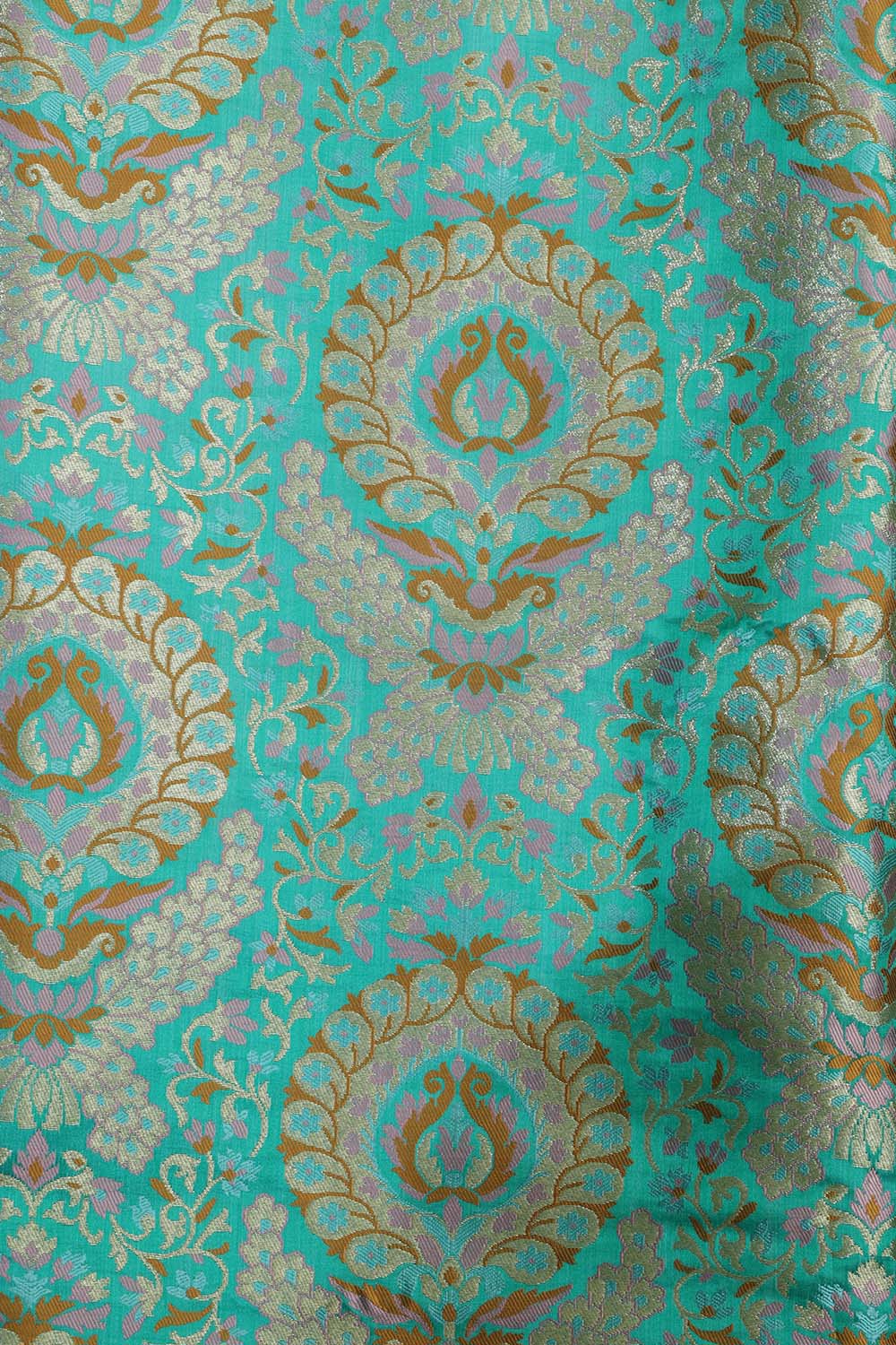 Exquisite Blue Banarasi Kimkhwab Silk Meenakari Suit With Banarasi Pure Katan Silk Dupatta - Luxurion World