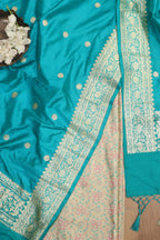 Exquisite Pastel Banarasi Tanchui Silk Suit With Banarasi Pure Katan Silk Dupatta - Luxurion World