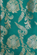 Green Banarasi Silk Suit With Pink Banarasi Silk Dupatta - Luxurion World