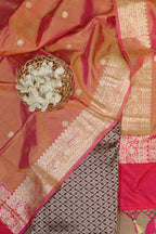 Elegant Maroon Banarasi Handloom Pure Katan Silk Suit With Banarasi Handloom Pure Katan Silk Dupatta - Luxurion World
