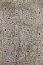 Graceful Grey Banarasi Silk Suit With Banarasi Handloom Pure Katan Silk Dupatta - Luxurion World