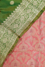 Beautiful Pink Banarasi Handloom Pure Katan Silk Suit With Banarasi Handloom Pure Katan Silk Dupatta - Luxurion World