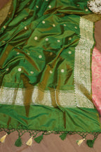 Beautiful Pink Banarasi Handloom Pure Katan Silk Suit With Banarasi Handloom Pure Katan Silk Dupatta - Luxurion World