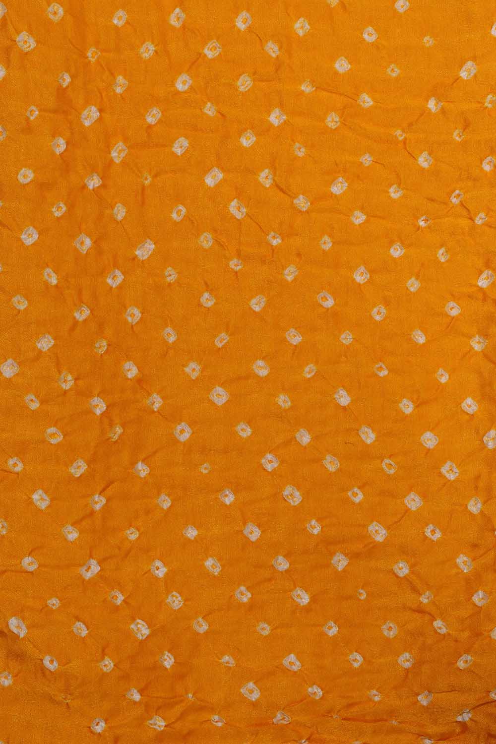 Yellow Bandhani Gajji Silk Suit With Orange Banarasi Bandhani Pure Georgette Dupatta - Luxurion World