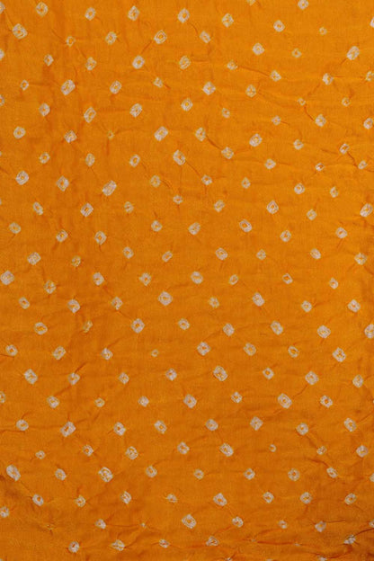 Yellow Bandhani Gajji Silk Suit With Orange Banarasi Bandhani Pure Georgette Dupatta - Luxurion World