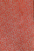 Orange Banarasi Silk Satin Zari Brocade Suit With Pink Banarasi Silk Parrot Design Dupatta - Luxurion World