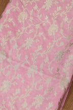 Pink Banarasi Silk Suit With Black Banarasi Silk Meenakari Dupatta - Luxurion World